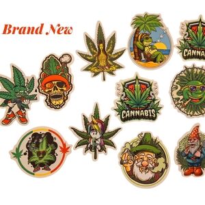Cannabis-Themed Sticker Set